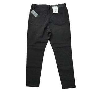 Ralph Lauren Black Super Stretch High Rise Skinny Ankle Denim Jeans Sz 14 / 32